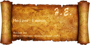 Heizer Emese névjegykártya